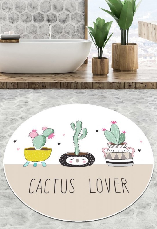 L'essentiel Maison Otirač za kupatilo Pink Cactus, 80cm, Šaren