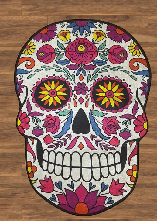 L'essentiel Maison Kupaonski tepih Lobanja, 100x150cm, šareni