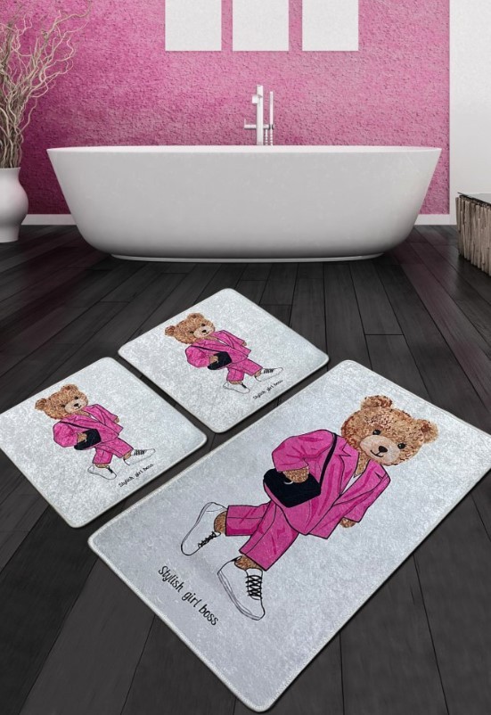 L'Essentiel Maison Boss prostirka za kupanje za djevojčice, 3 komada, šarena