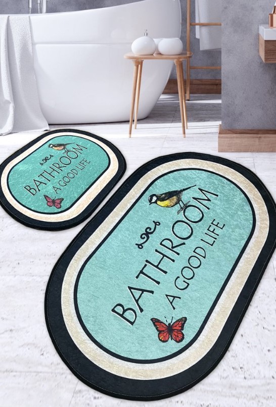 L'essentiel Maison Molla prostirka za kupatilo, 2 komada, šarena