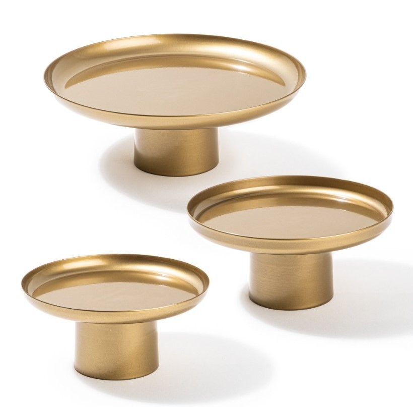 Aberto Design Set ukrasnih poslužavnika Nisiros-B, zlatni