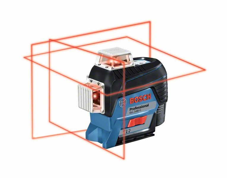 Bosch laser za linije GLL 3-80 C + Univerzalni držač BM 1, 1xGBA 12V 2.0Ah L-Boxx 0601063R02
