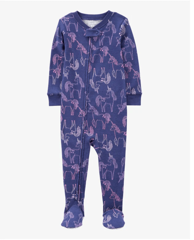 Carters Jednodijelna pidžama za djevojčice, Ljubičasta