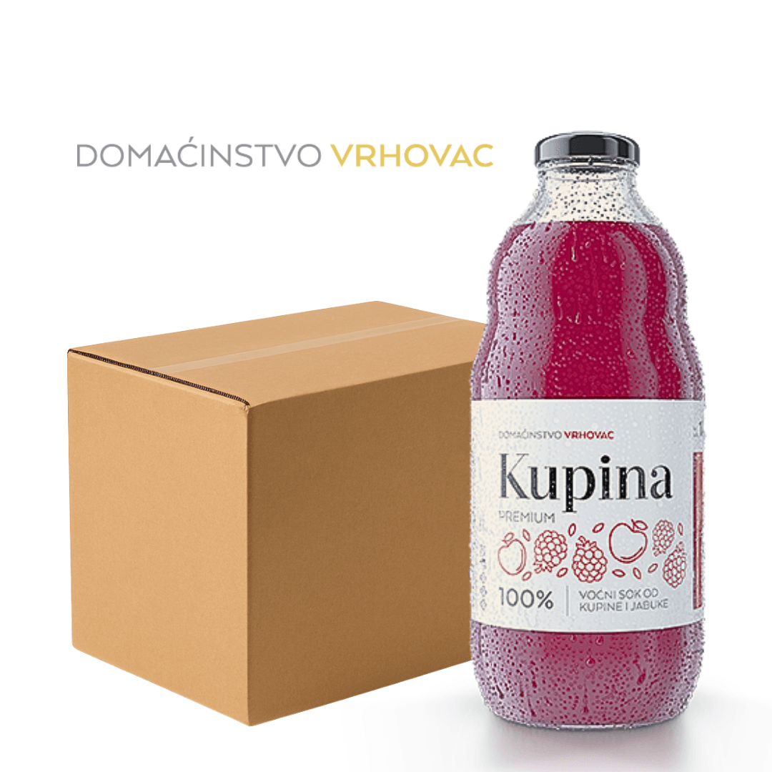 Domaćinstvo Vrhovac Prirodni sok KUPINA 0,75l Paket 6 kom