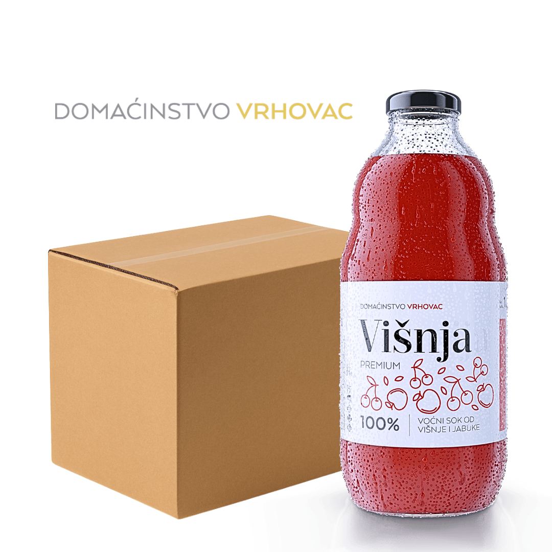 Domaćinstvo Vrhovac Prirodni sok VIŠNJA 1l Paket 6 kom