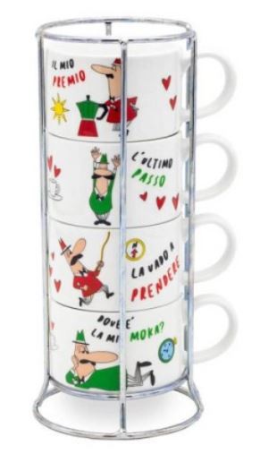 BIALETTI Set 6 Cappuccino Šolja Nasloživih