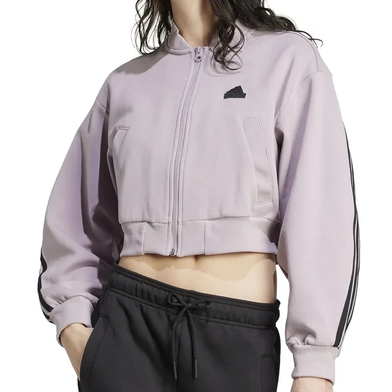 Adidas Ženski Duks W FI 3S Bomber Prlofi/Black, Lila