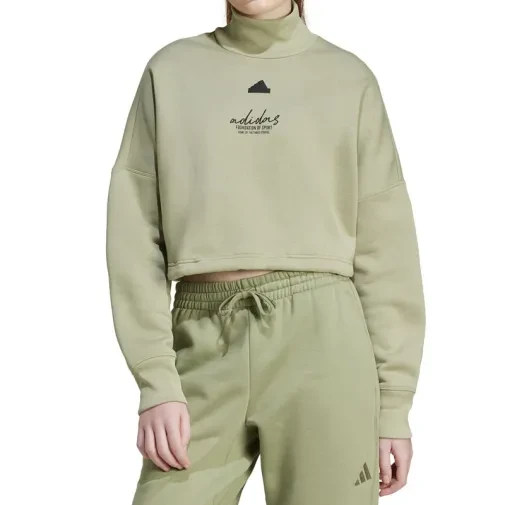 Adidas Ženski Duks W Bluv Q3 C SWT, Zelena