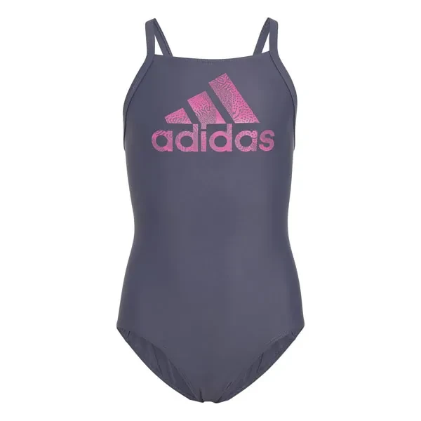 Adidas Kupaći za djevojčice Big Logo Suit, Sivi