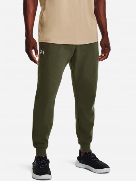 UNDER ARMOUR Muški donji dio trenerke Rival Fleece Joggers 1379774-390 zeleni