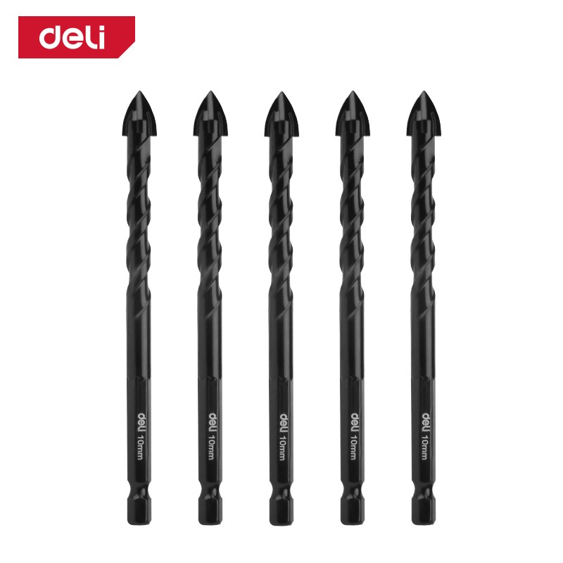 DELI TOOLS svrdlo za staklo i keramiku EDH-CZZ010-E1, 10 mm, 5 komada