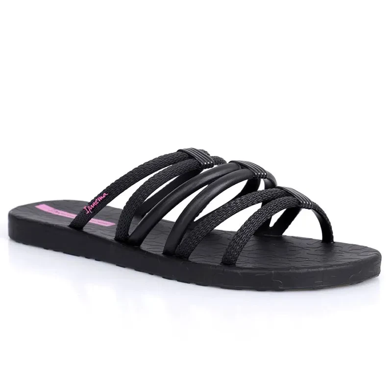 Ipanema papuče za djevojčice Diversa Slide, crne