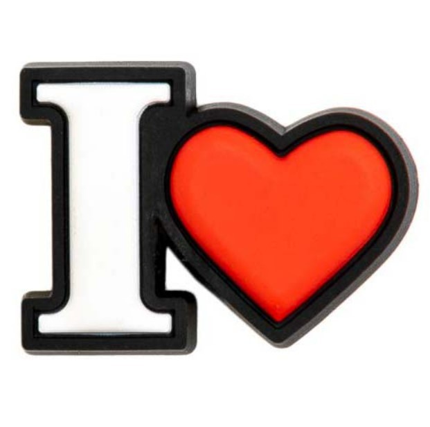 CROCS Ukras za klompe I HEART beli