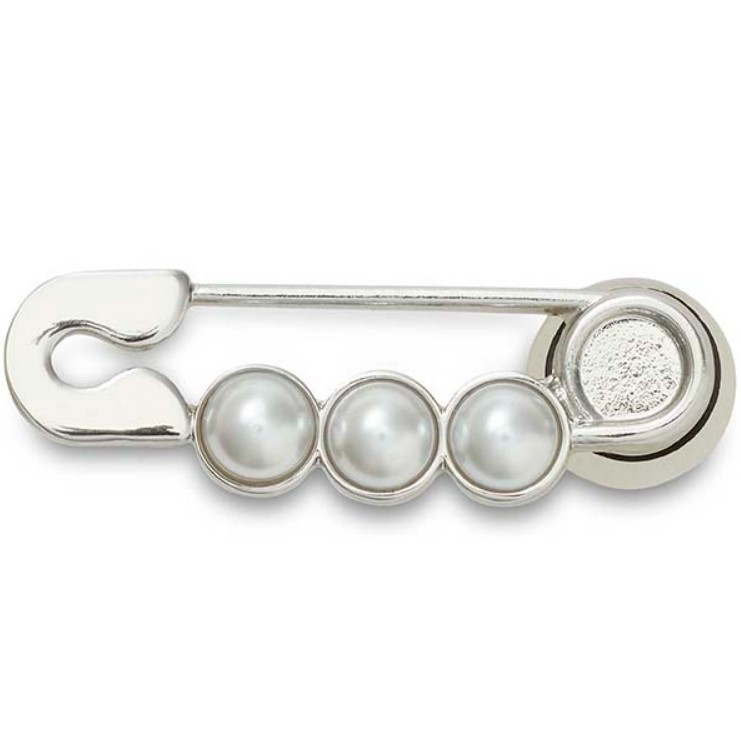 CROCS Ukras za klompe PEARL SAFETY PIN sivi