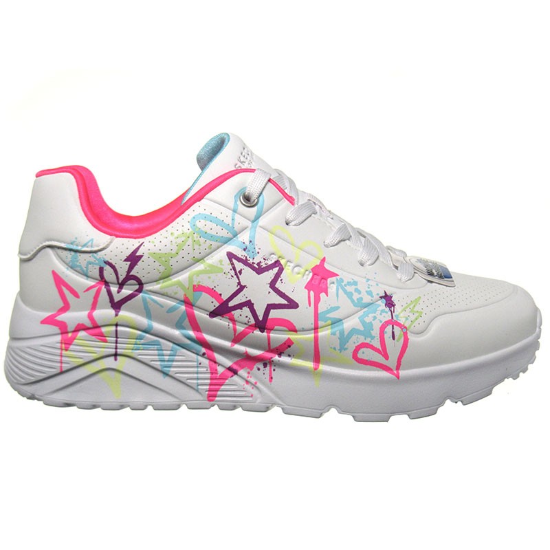 SKECHERS Tenisice za djevojčice Uno lite, bijelo-roze