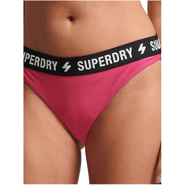 SUPERDRY Ženski donji dio kupaćeg kostima CODE ELASTIC BIKIN roze