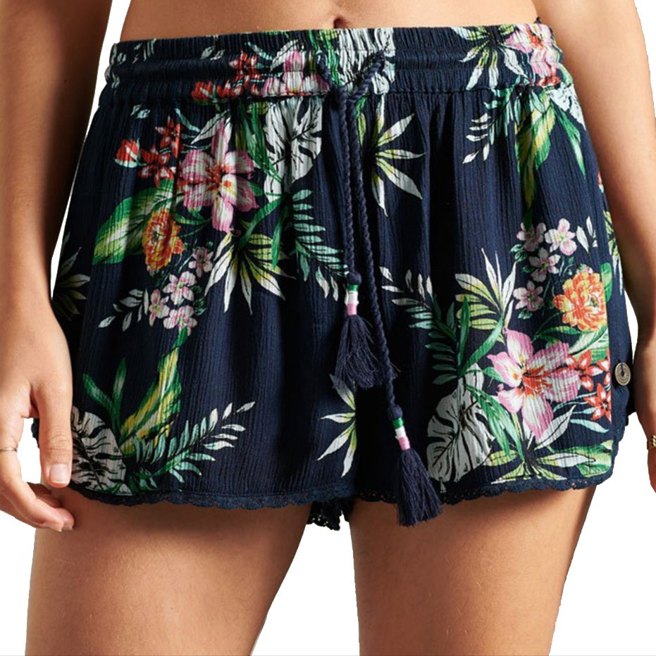 SUPERDRY Ženske kratke hlače BEACH tamnoplave