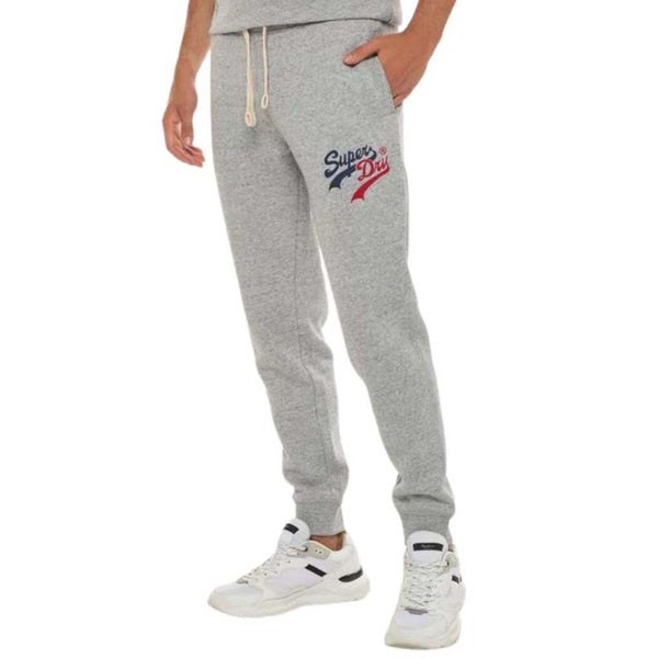 SUPERDRY Muški donji dio trenerke VINTAGE VL INTEREST JOGGER sivi