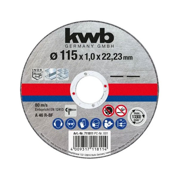 KWB Brusna ploča za metal-inox 115x1.0x22mm