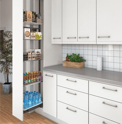 Visoka izvlačna žičana Apoteka za element, 300 mm, Bijela