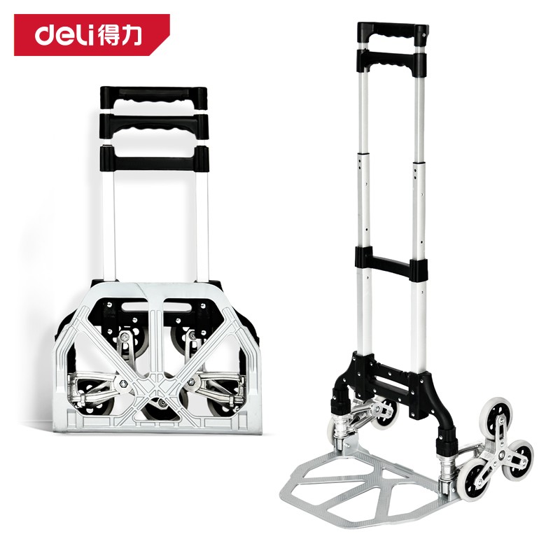 DELI Aluminijska transportna kolica sa 3 kotača 70 kg