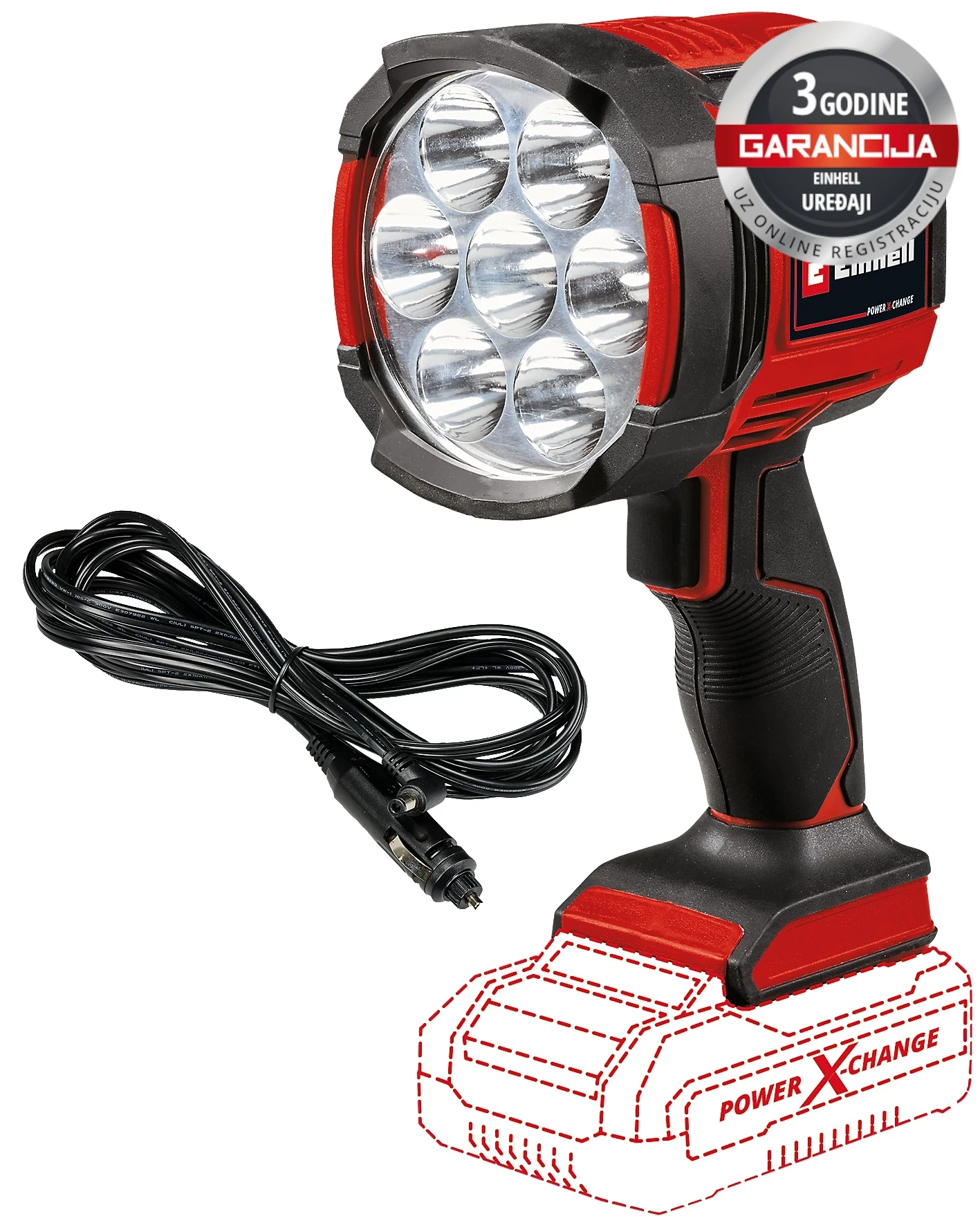 EINHELL PXC aku reflektor / lampa TE-CL 18/2500 LiAC – Solo