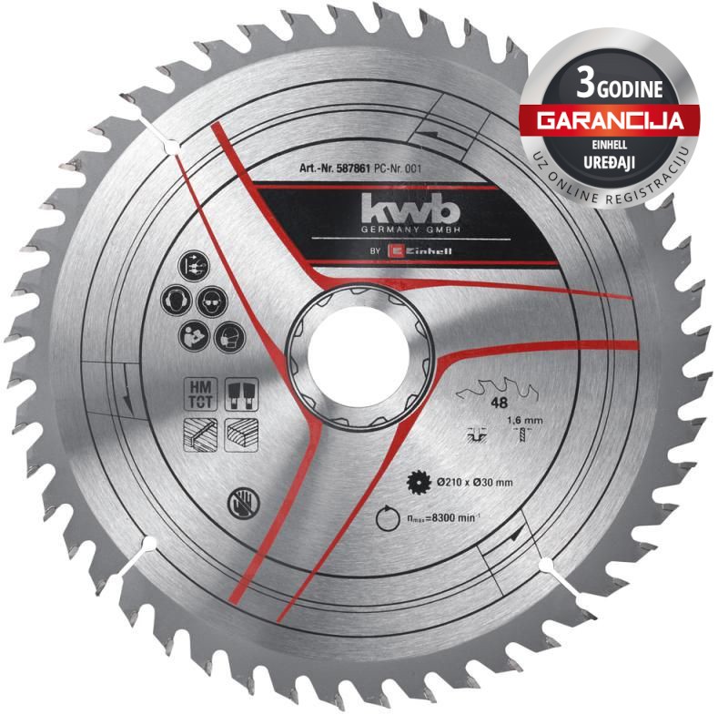 EINHELL List pile TCT 210x30x2.8 Z48 KWB