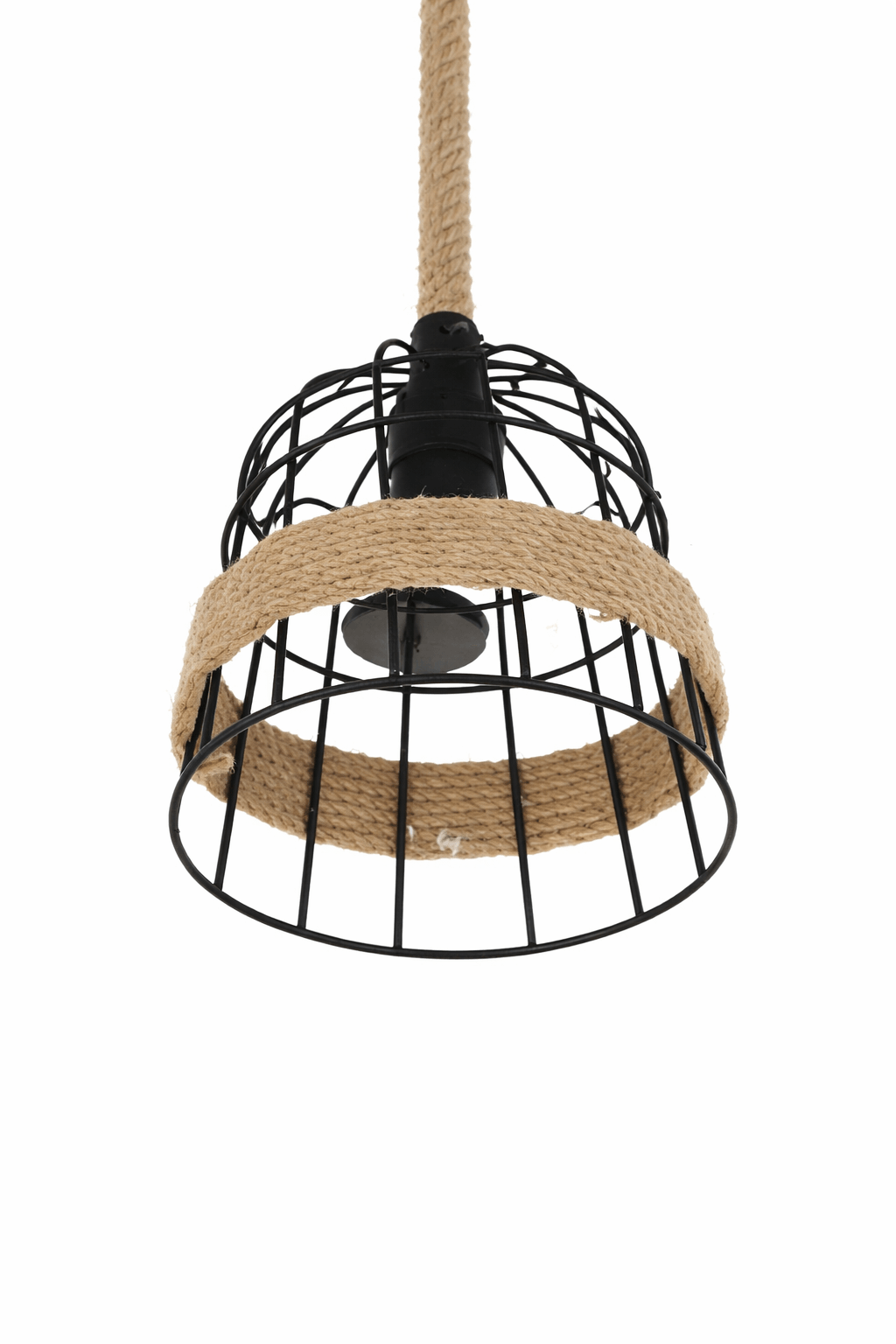 Dekorativna lampa na konopcu, Crna