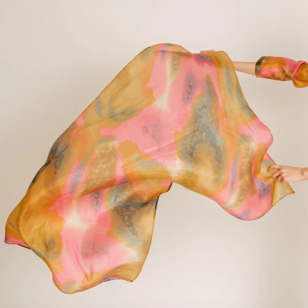 Intuitiva Ženska marama Aurora, Svila, Šarena