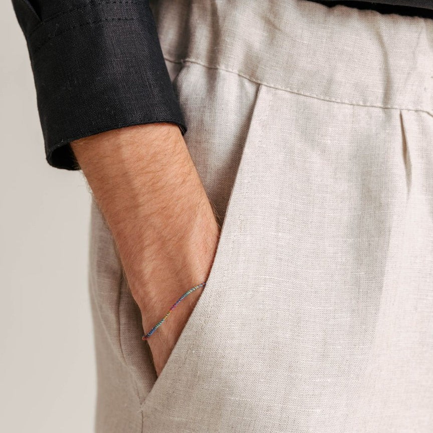 Intuitiva Muške pantalone Captain, Lan, Krem