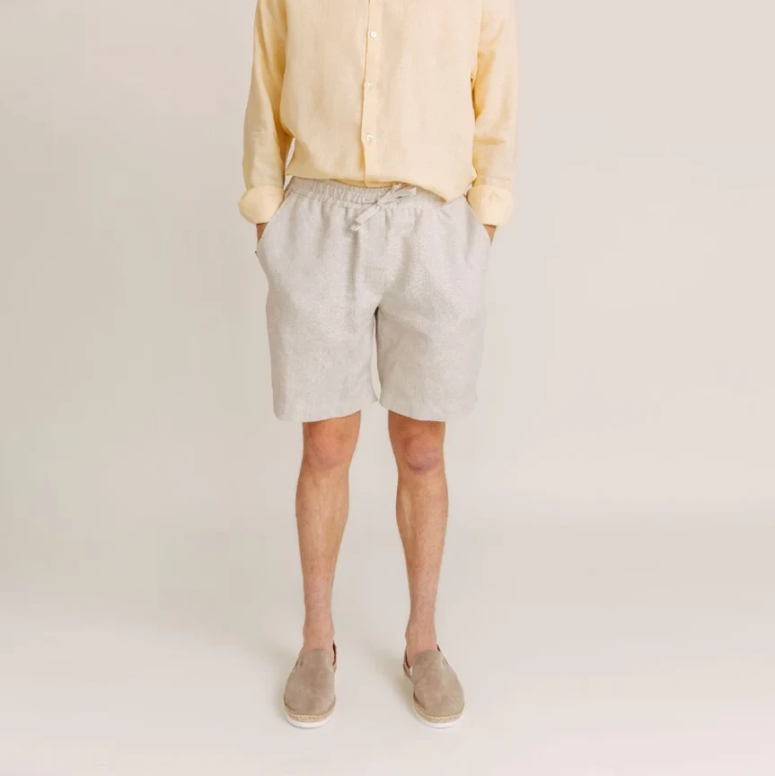 Intuitiva Muški šorc Mariner, Lan, Krem