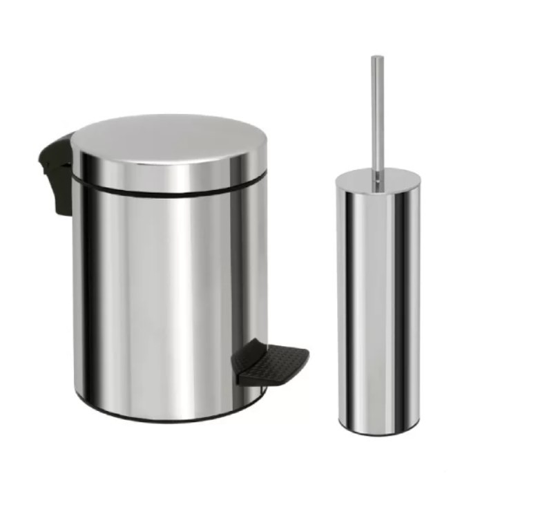 Aqua Lux Kanta i Wc četka 5l, Hrom