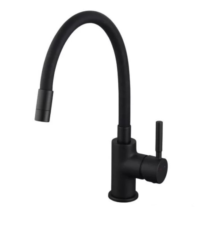 Aqua Lux Baterija za sudoper Flexi, Crna