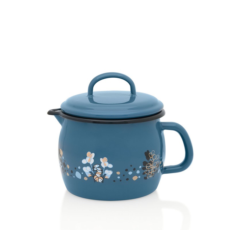 Metalac Lonac 12cm/1.3l sa poklopcem dekor 3205