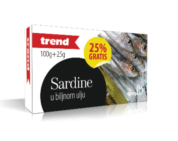 Trend sardina u biljnom 100+25g