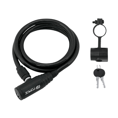 Force Sajla na ključ Eko, Spiralna, 120cm/8mm, Crna