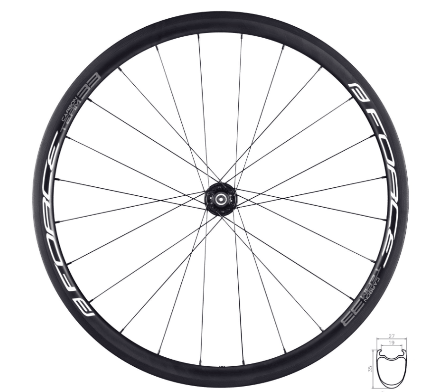 Force Zadnji točak bicikla Road Team Carbon 33 Clincher