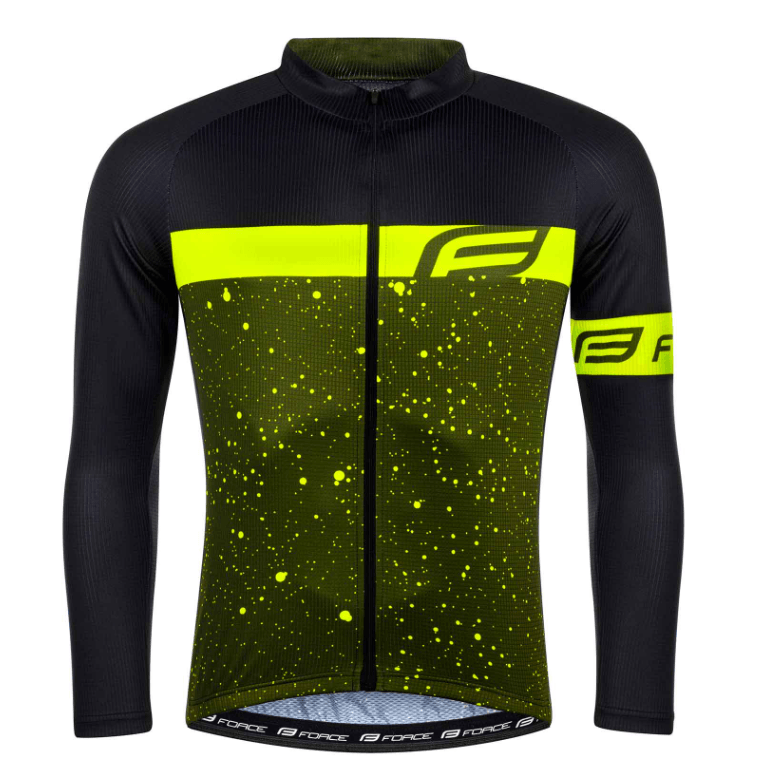 Force Muška aktivna majica dugih rukava Spray, Crno-žuta