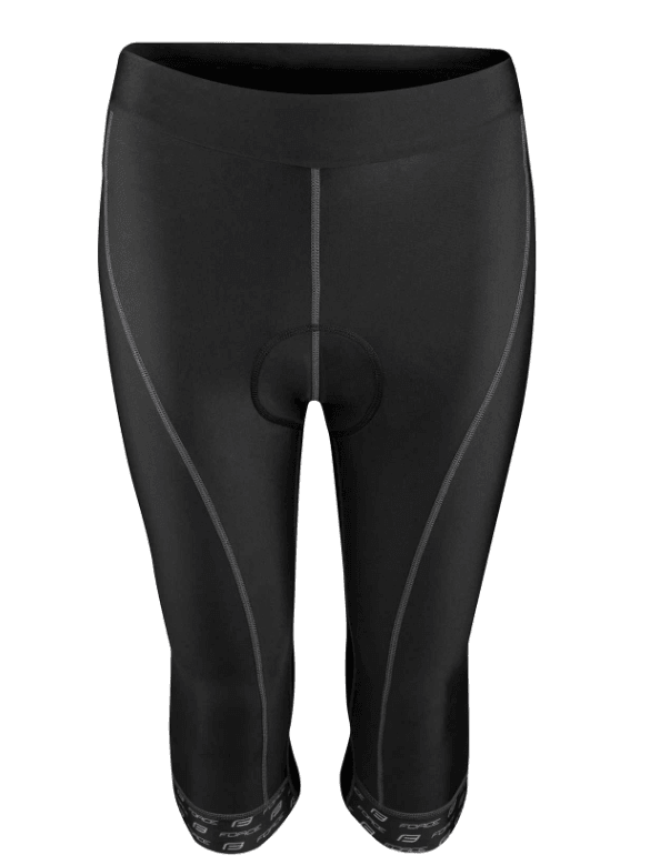 Force Biciklističke helanke sa umetkom Lady Bike 3/4, Crne