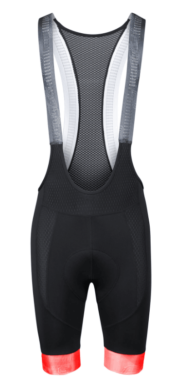 Force Biciklističke helanke F Stripe, Sa tregerima, Sa umetkom, Crne