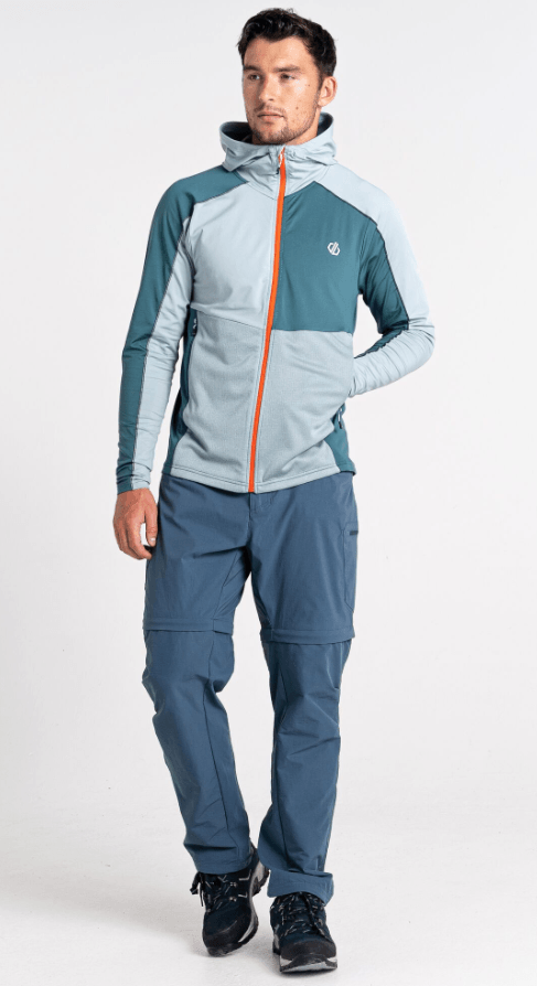 Dare2B Muška dukserica Assimilate CoreStr Mediterranean, Sivo-tirkizna