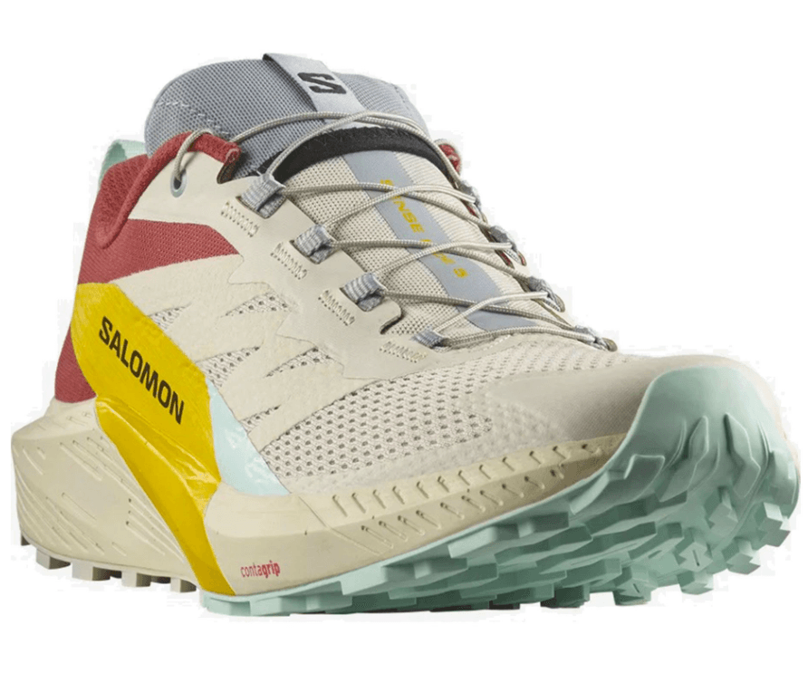 Salomon Muške patike za planinarenje Sense Ride 5, Krem-crvene