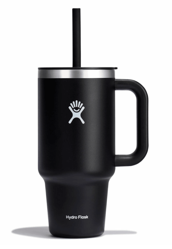 Hydro Flask Putna čaša sa slamkom, 946ml, Crna