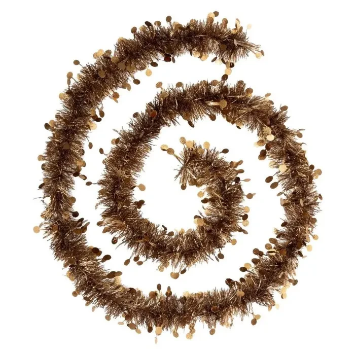 Atmosphera Božićni vijenac na točkice Colorama, 200 cm, bronzane boje