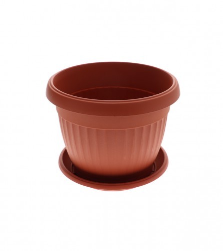 Fora Saksija sa podmetačem Mediteran, Fi20, crvenkastosmeđe boje