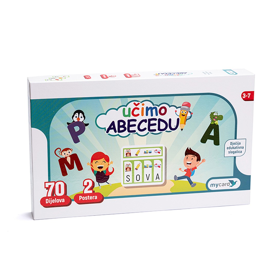 Vrabac Edukativna slagalica Plumi, Učimo abecedu