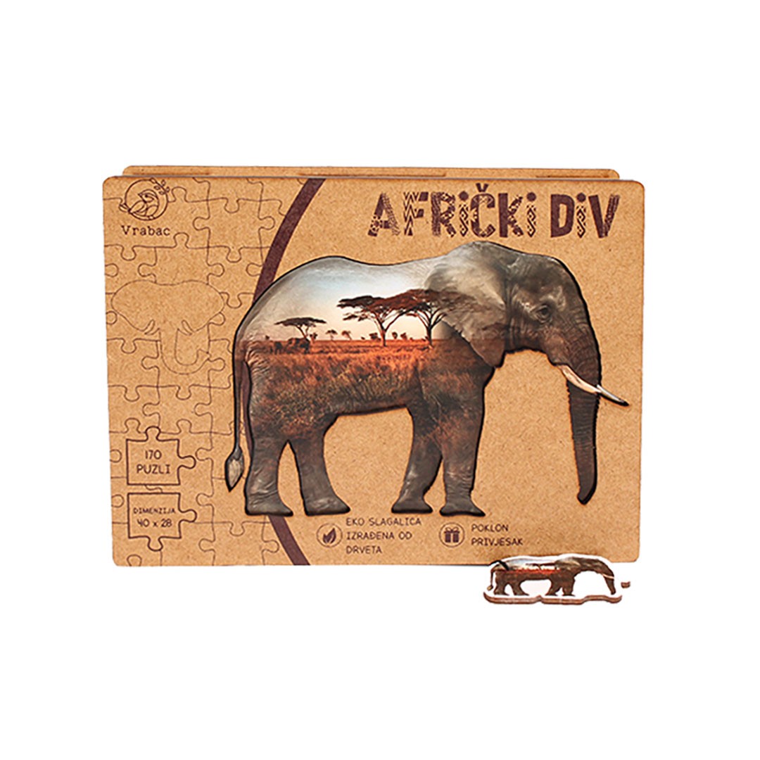 Vrabac Puzle Lenigmo, Calm corner, Slon afrički div