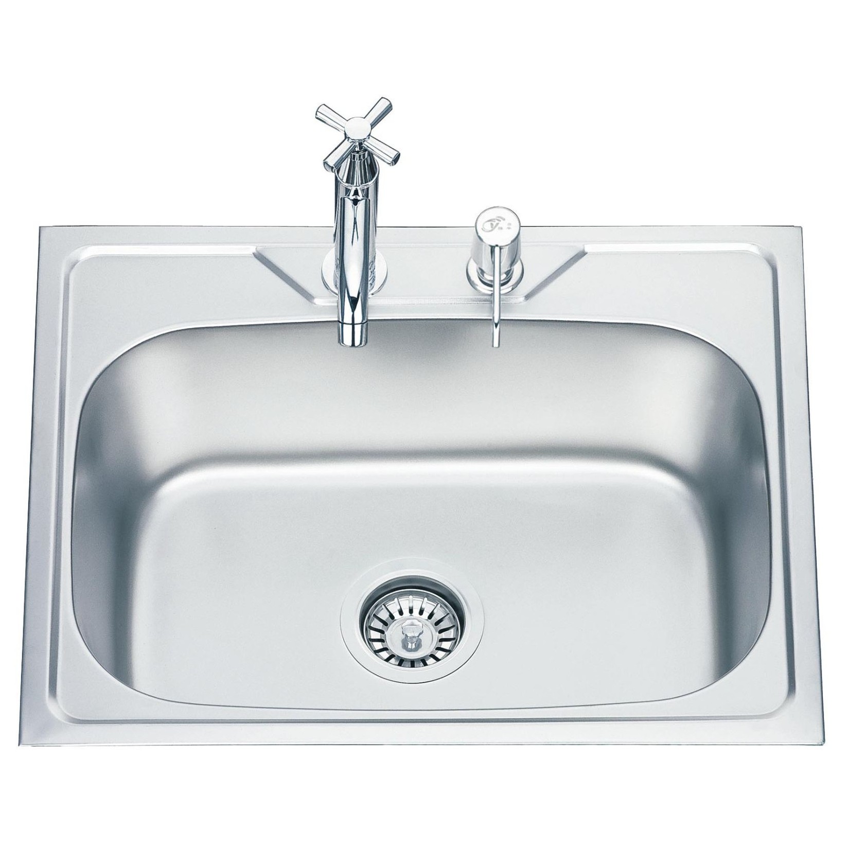 Ugradbeni sudoper Inter Ceramic Alpaca, pravokutni, otvor za sifon 11 cm, sifon 3, hrom