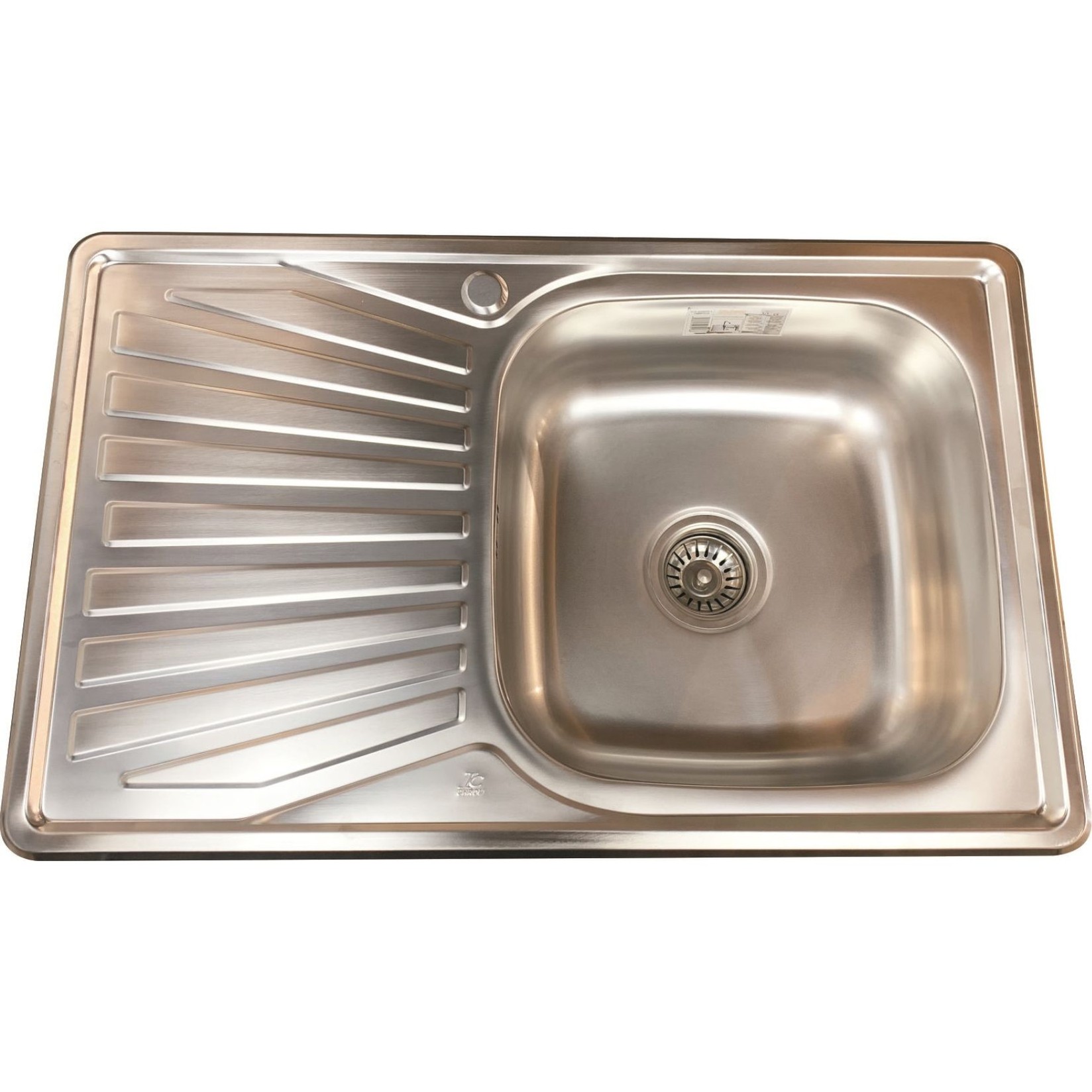 Ugradbeni sudoper Inter Ceramic Alpaca Tampico, lijevi, pravokutni, otvor za sifon 11 cm, sifon 3, hrom