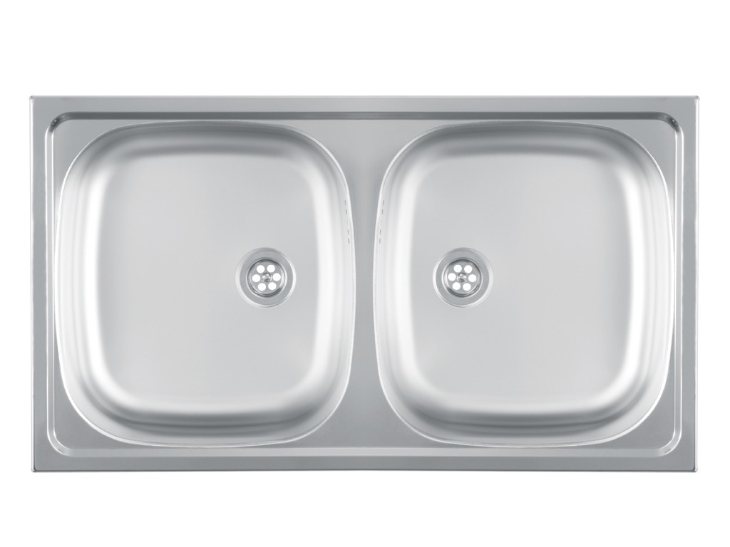 Metalac Luna FLEX 2D Dvodelna sudopera, Inox, fi 60, 770 x 435 mm